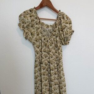 Doen Yellow & Floral Maxi Dress